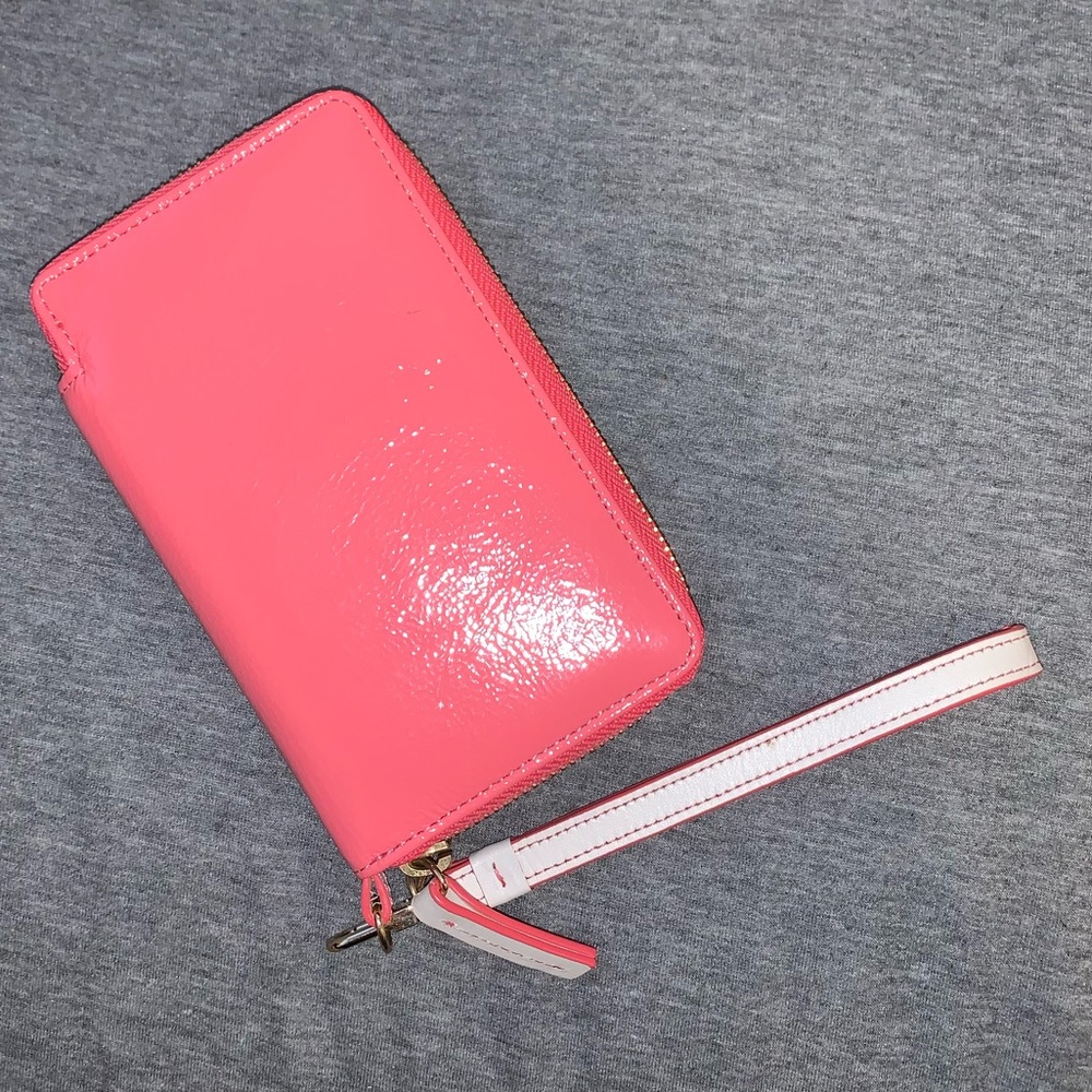 Coral/White Halogen Wristlet NEW